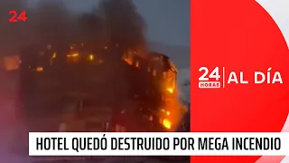 Fire destroys Hotel Alto Nevados in Chillán: Over 120 tourists evacuated and 17 cars burned