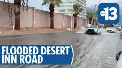 Flooding on Desert Inn Road After Heavy Las Vegas Rains