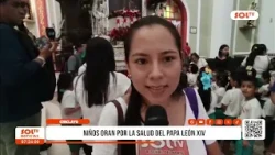 Chiclayo: niños oran por la salud del Papa León XIV