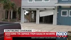 Assessing the damage from Isaias in Navarre