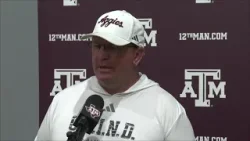 Первый день тренировок в защитной экипировке | Футбольная команда Техасского университета A&M Первый день тренировок в защитной экипировке | Футбольная команда Техасского университета A&M