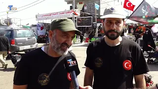 Turkmen service points are on duty on the Najaf-Karbala road.