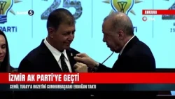 Izmir Switches to AK Party! President Erdoğan Pins the Party Badge on Cemil Tugay