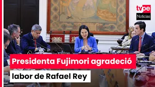President Keiko Fujimori leads Council of Ministers session at Government Palace
