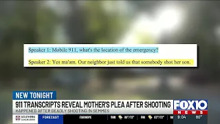 911 transcripts reveal mother's plea after shooting on Cynthia Drive