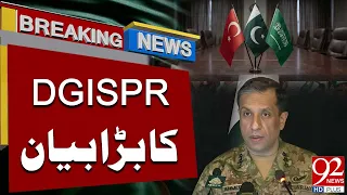 DG ISPR’s Major Statement | Latest Update | Breaking News | 92NewsHD