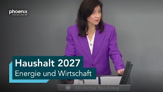 Bundestagsdebatte zum Haushalt für Energie und Wirtschaft | 08.09.26