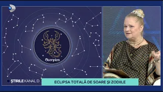 Stirile Kanal D - Astrolog Mariana Cojocaru: eclipsa totala de soare si zodiile! | Editie de pranz