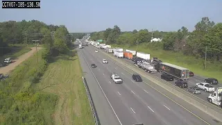Video: Crash causes traffic jam on I-85 South/40 West near Guilford-Alamance county line