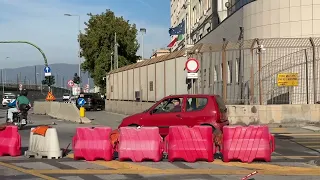 City traffic: the traffic situation at Lungomare Canepa