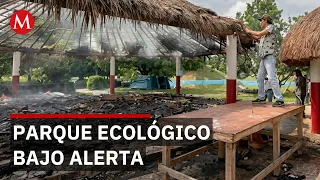 Fire Destroys Palapa at Huejutla Ecological Park in Hidalgo; No Injuries Reported