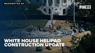Trump shows off construction on new White House helicopter landing zone