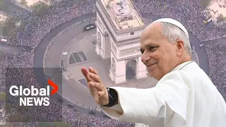 “Pretty moving”: Pope Leo cheered by vast Paris crowd at open-air mass on Champs-Élysées