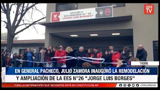 CINCO TV - NEW FACILITIES INAUGURATED AT SECONDARY SCHOOL NO. 26 “JORGE LUIS BORGES”