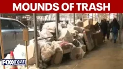 New York City streets clogged with garbage after winter storm