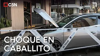 Lost control of his car, CRASHED into a BANK in CABALLITO: he FELL ASLEEP