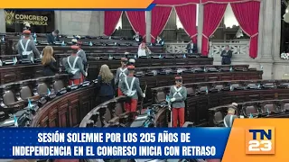 Solemn session for 205 years of independence at Congress begins with a delay
