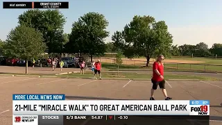 Nuxhall Miracle League 'Miracle Walk'  21 miles to Great American Ball Park