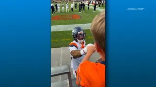 Surtain finds young fan to give game ball to