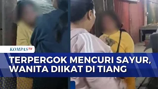 Woman Tied to Utility Pole After Allegedly Stealing Vegetables at Segiri Market Samarinda | HEADL...