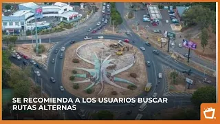 Desvío vial en Rotonda El Periodista inicia este jueves por obras de paso a desnivel