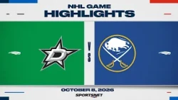 NHL Highlights | Stars vs. Sabres - October 8, 2026