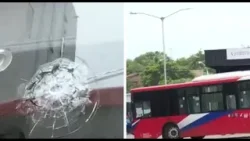 Sistema de transporte bajo ataque: buses fueron baleados y apedreados