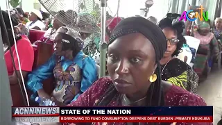 PRIMATE NDUKUBA SAYS BORROWING TO FUND CONSUMPTION DEEPENS DEBT BURDEN.