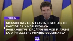 N. Dan a transmis partidelor că vineri dizolvă Parlamentul, dacă până joi nu ajung la o înțelegere