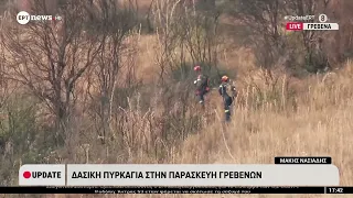 Δασική πυρκαγιά στην Παρασκευή Γρεβενών - Πώς εξελίσσονται οι άνεμοι