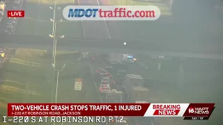 Crash on I-220 stalls morning commute