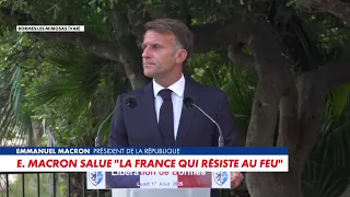 Emmanuel Macron: "The face of a France that holds its values of heroism, mutual aid, and commitment"