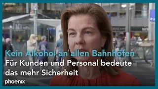 DB-Sprecherin Anja Bröker zum Alkoholkonsumverbot an Bahnhöfen