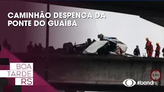 Truck plunges from the new Guaíba bridge, leaving two dead