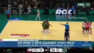 Rainbow Wahine volleyball sweeps Utah Tech, 3-0