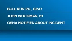 Construction worker dies Monday in Gray after excavator overturns