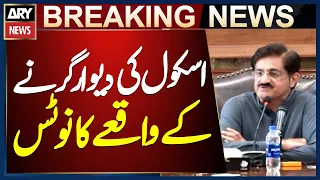 Sindh CM Takes Notice of Umerkot School Wall Collapse