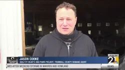 В результате пожара в доме погибло более 30 животных.