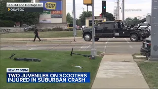 2 children on scooters injured by car crash in Oswego, police say