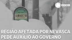 Região afetada por nevasca pede auxílio ao governo japonês