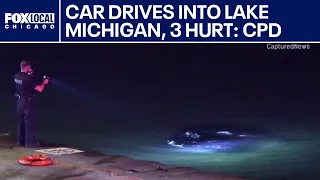 Car drives into Lake Michigan on Chicago's North Side, 3 hurt, police say