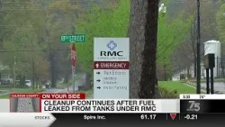 Cleanup continues after fuel leaked from tanks under RMC