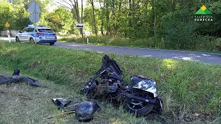 Jodłownik. Harley and Volkswagen collision