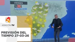 Previsión del tiempo para el viernes 27 de marzo