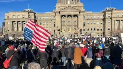 Hundreds gather for anti-ICE protest at the Idaho State Capitol