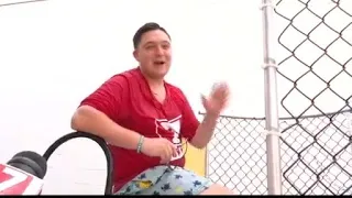 Zach takes a trip in the dunk tank for a good cause