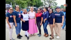 Clara Bello participates in activities for the 50th anniversary of Preparatoria 22 in Atoyac