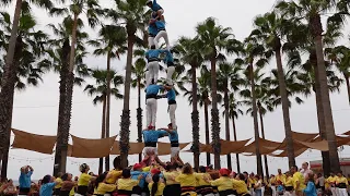 Els Castellers planten a Castelldefels un 3d7, un 2d6 i un 3d6 aixecat per sota