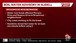 Residents in Broadmoor neighborhood under boil water advisory