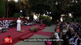 Il Papa: come ruscello che porta fino alla sua sorgente, la musica ci conduce a Dio